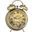 Aged Bronze and Brass Gears Table Clock In Gunmetal
