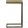 Aggie C-Form Accent Table In Harvest Oak Top - Aged Iron Base