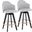 Ahoy 26 Inch Counter Stool Set of 2 In Light Grey/Gold