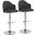 Ahoy Adjustable Barstool Set of 2 In Charcoal