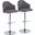 Ahoy Adjustable Barstool Set of 2 In Grey