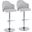 Ahoy Adjustable Barstool Set of 2 In Light Grey