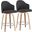 Ahoy Counter Stool Set of 2 In Charcoal/Wood