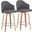Ahoy Counter Stool Set of 2 In Grey/Zebra