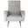 Aida Velvet Retro Mid Century Accent Chair in Grey