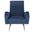 Aida Velvet Retro Mid Century Accent Chair in Navy