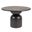 Aiden Round Mango Wood Dining Table with Stacked End Grain Base In Black