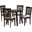 Aiden Wood 5 Piece Dining Set In Beige and Dark Brown