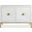 Aiken 2 Door Cabinet In White and Brushed Brass