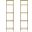 Aimee 2-Piece Etagere Bookcase Set In Soft Gold