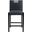 Aimee Vegan Leather Counter Stool In Black