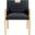 Aimee Vegan Leather Dining Arm Chair In Black and Natural