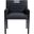 Aimee Vegan Leather Dining Arm Chair In Black