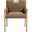 Aimee Vegan Leather Dining Arm Chair In Brown and Natural