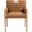 Aimee Vegan Leather Dining Arm Chair In Cognac and Natural