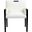 Aimee Vegan Leather Dining Arm Chair In Cream and Black
