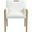 Aimee Vegan Leather Dining Arm Chair In Natural and Cream