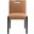 Aimee Vegan Leather Dining Side Chair Set of 2 In Cognac and Black