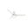 Aker 52 Inch Ceiling Fan with LED Light Kit and Pull Chain In Fresh White