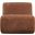 Akira Fabric Upholstered Accent Chair In Cognac and Brown Walnut