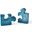 Alabaster Jigsaw Bookends Set of 2 In Blue