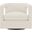 Alana Chenille Fabric Swivel Chair In Beige