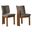 Alba Armless Upholstered Dining Chairs Set of 2 In Taupe