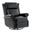 Albert Genuine Leather Manual Swivel Glider Recliner In Black