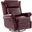 Albert Genuine Leather Manual Swivel Glider Recliner In Burgundy