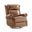 Albert Genuine Leather Manual Swivel Glider Recliner In Saddle