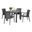 Alberta 5-Piece Dining Set In Anthracite