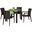 Alberta 5-Piece Dining Set In Brown