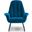 Alberto Velvet Blue Accent Chair