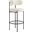 Albie Boucle Fabric Bar Stools Set of 2 In Ivory/Black