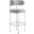 Albie Fabric Bar Stools Set of 2 In Gray/Silver