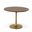 Alden Wood Top 36 Inch Round Dining Table In Elm Top and Antique Gold Base