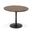 Alden Wood Top 36 Inch Round Dining Table In Elm Top and Black Base