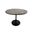 Alden Wood Top 36 Inch Round Dining Table In Fog Gray Top and Black Base