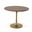 Alden Wood Top 40 Inch Round Dining Table In Elm Top and Antique Gold Base