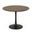 Alden Wood Top 40 Inch Round Dining Table In Elm Top and Black Base