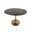 Alden Wood Top 40 Inch Round Dining Table In Warm Black Top and Gold Base