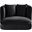 Alder Velvet Chair In Black Velvet