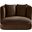 Alder Velvet Chair In Brown Velvet