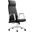 Aleen High-Back Office Chair In Upholstered Leather and Iron Frame with Swivel and Tilt In Black