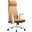 Aleen High-Back Office Chair In Upholstered Leather and Iron Frame with Swivel and Tilt In Brown