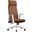 Aleen High-Back Office Chair In Upholstered Leather and Iron Frame with Swivel and Tilt In Dark Brown