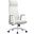 Aleen High-Back Office Chair In Upholstered Leather and Iron Frame with Swivel and Tilt In White