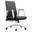 Aleen Office Chair In Upholstered Leather and Iron Frame with Swivel and Tilt In Black