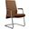 Aleen Series Guest Office Chair In Dark Brown Leather