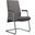 Aleen Series Guest Office Chair In Grey Leather